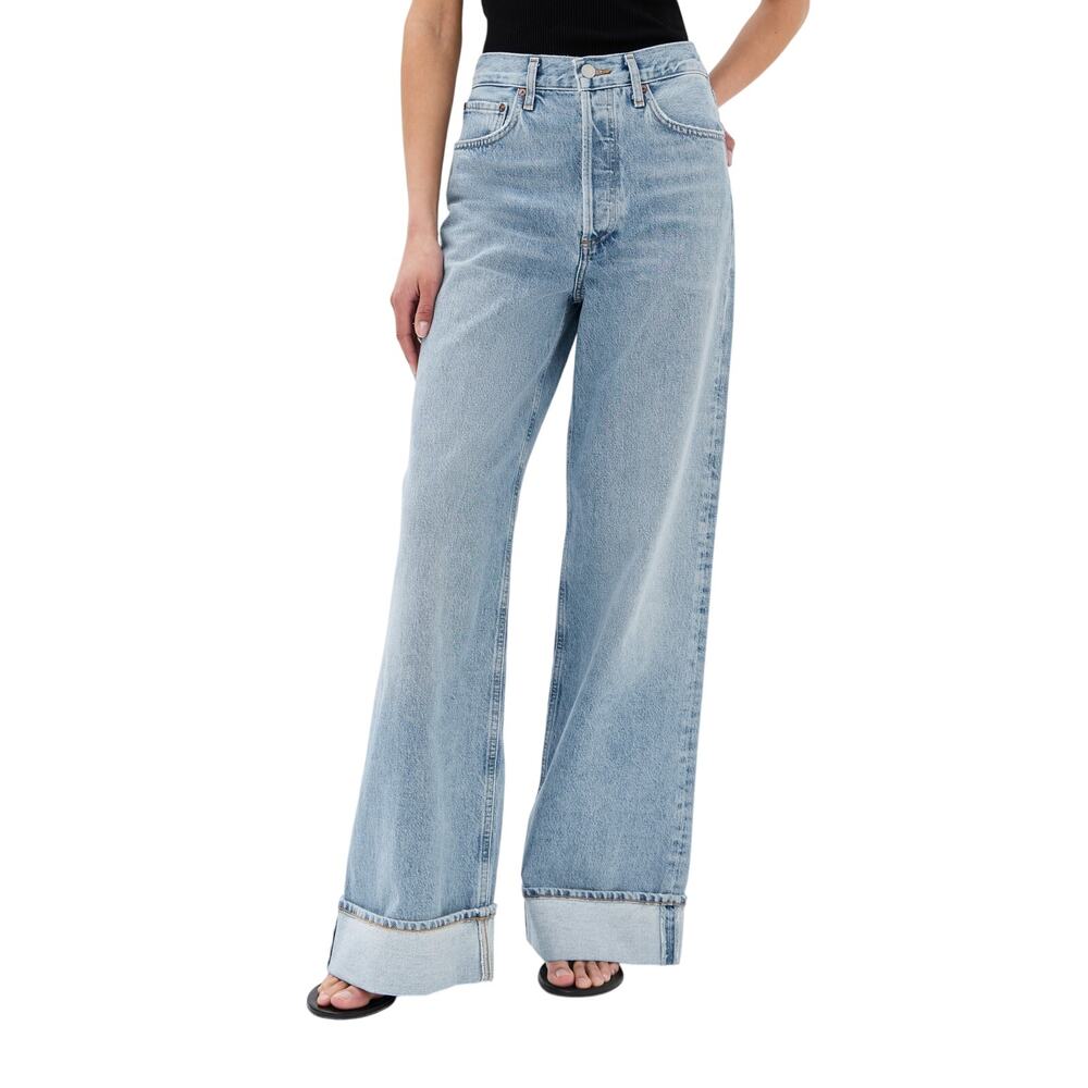 Agolde Relaxed Blue Dame Denim Jeans Size 25 - Picture 1 of 4